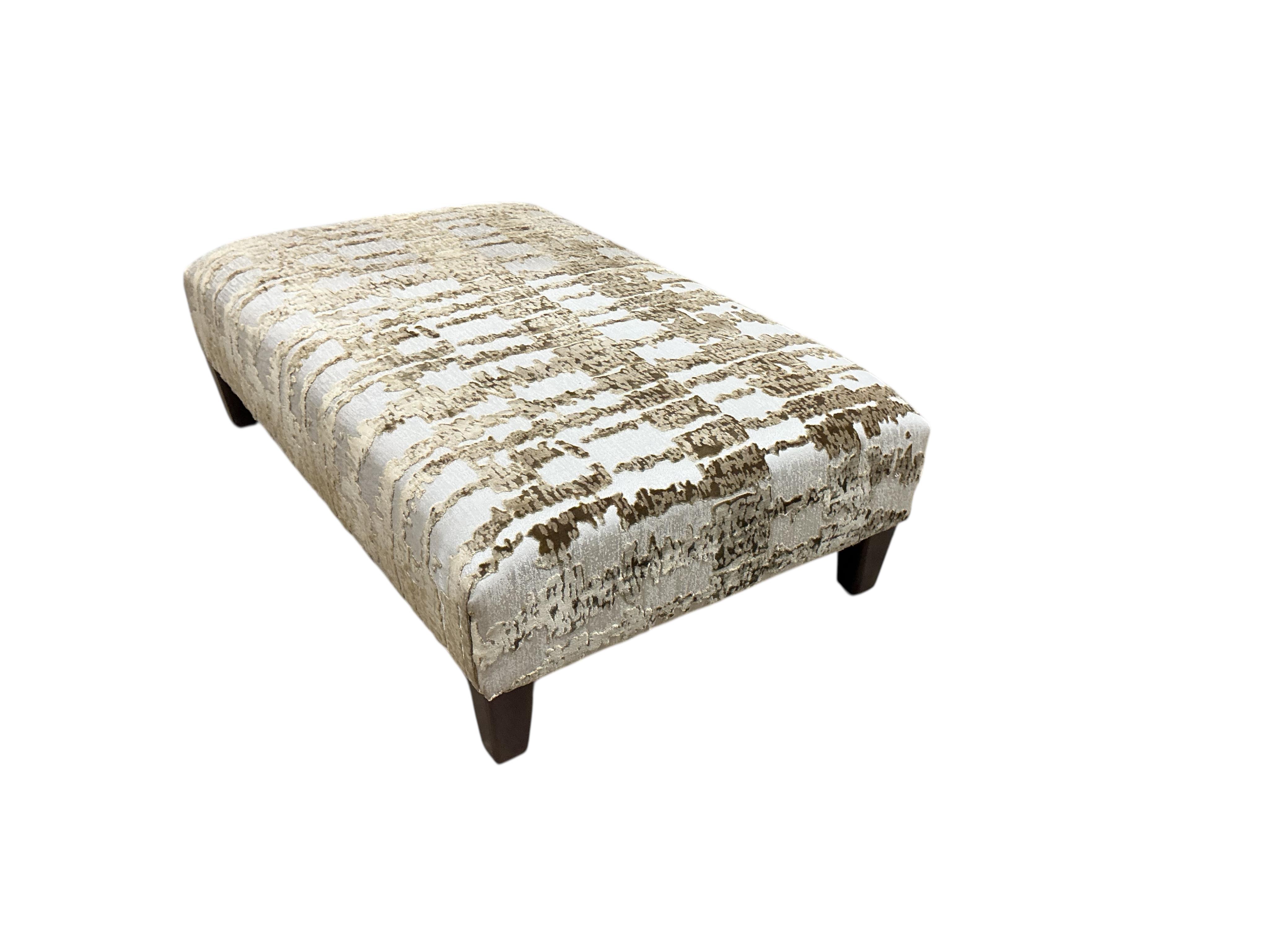 A Contemporary rectangular upholstered stool, width 98cm, depth 65cm, height 30cm